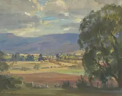 Cathleen Edkins, Landscape, oil on canvasboard