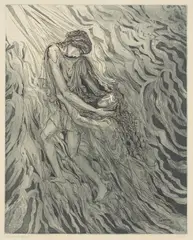 Hermia Boyd, Orpheus and Euridice, 1971, etching ed. 17/50