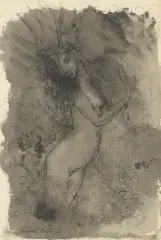 Hermia Boyd, Antigone, 1965, ink on paper
