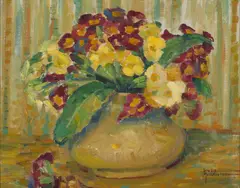 Jessie MacQueen MacKintosh, Still Life, oil on canvasboard