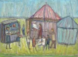 Yvonne Cohen, Country Fair, oil on board