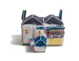 Chris O'Brien, Chris' Collection, Chris and Chelsea live in this house, 2019, cotton, foam and wool soft sculpture