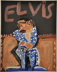 Dionne Canzano, Elvis, 2015, acrylic on paper
