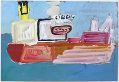 Steven Perrette, Maritime Boat, 2017, fine liner, ink and marker on paper