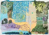 Georgia Szmerling, Landscape with Waterfall, 2018, acrylic on canvas