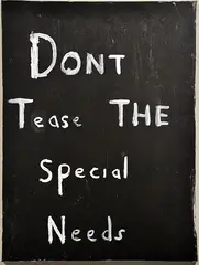 Richard Lewer And Eden Menta, Don't Tease The Special Needs, 2016, acrylic on canvas