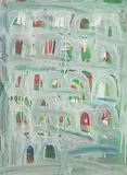 Warren O'Brien, Windows, 2016, acrylic, ink and pastel on paper