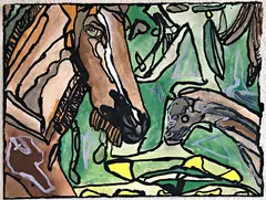 Bronwyn Hack, Untitled (Horse), 2019, gouache on paper