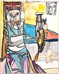 Bronwyn Hack, Untitled, 2019, acrylic and ink on paper
