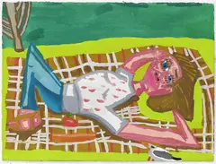 Cathy Staughton, Jan Mum Bad Empty Fat Thinner Old Day, 2019, gouache on paper