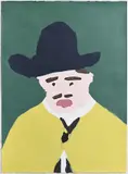 Pat Francis, Armand Roulin, 2019, acrylic on paper