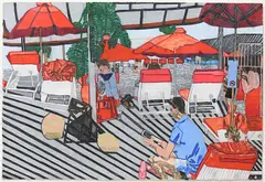 Lisa Reid, Untitled, 2018, colour and greylead pencil on paper