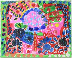 Robert Brown, Untitled (Flowers), 2019, acrylic, gouache, greylead, ink, marker and paint pen on paper