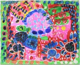 Robert Brown, Untitled (Flowers), 2019, acrylic, gouache, greylead, ink, marker and paint pen on paper