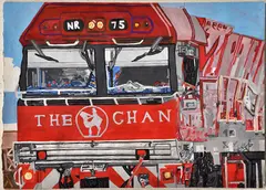 Lisa Reid, Untitled (The Ghan), 2015, gouache on paper