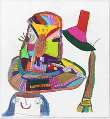 Suzanne Barnes, Untitled, 2019, greylead and colour pencil on paper