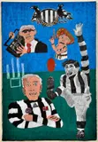 Adrian Salvatore, Lou Richards Collingwood Legend (1923-2017), 2017, greylead and colour pencil on paper