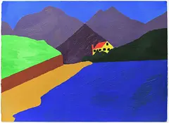 John Bates, Untitled, 2018, acrylic on paper