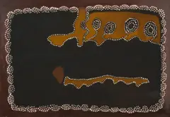 Jack Britten, Ground Sugar Bag Dreaming, 1990, natural earth pigments and synthetic polymer paint on canvas