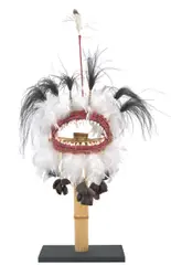 Ricardo Idagi, Baizam Tirig (Shark's Teeth) Merian Mask From the Torres Strait Islands, 2008, bamboo, coconut leaf, pandanus raffia, natural pigments, feathers, mussel shell, seed pods, goa nuts and cane