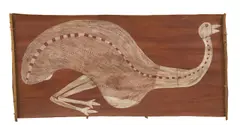 Curly Bardagadapu, Oenpelli, Western Arnhem Land, natural earth pigments on bark