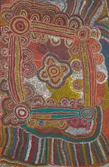 Mary And Lady Nungarrayi, Ngalaji Jukurrpa (Bush Potato Dreaming), 1986, synthetic polymer paint on canvas
