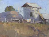 William Dunn Knox, Country Shed, oil on canvas on board