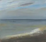 Evening Shoreline by Arthur Boyd, c.1968, oil on canvas, sold Sep 2020