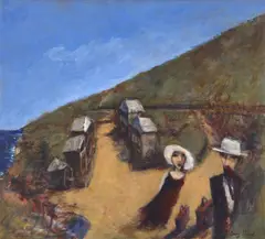 Garry Shead, The Arrival (D. H. Lawrence Series), oil on board