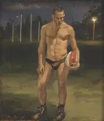 Peter Churcher, Last Kick for the Night, 1998, oil on panel