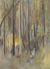 Arthur Boyd, Shoalhaven Bushland, 1972, oil and enamel on board