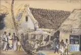 Donald Friend, Jaffna House, Ceylon