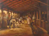 D'Arcy Doyle, The Shearers, oil on board