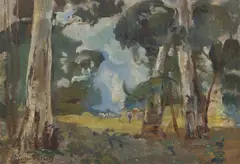 Landscape by Walter Withers, oil on canvas on board, sold Sep 2020