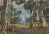 Walter Withers, Landscape, oil on canvas on board