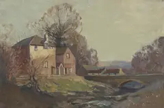 Sydney Long, The Old Mill, Peter Tavy, Devon, oil on canvas on board