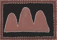 Bungle Bungles by Queenie McKenzie, 1995, natural ochres on canvas, sold Sep 2020