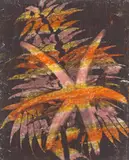 Flower, Paradise Garden by Sidney Nolan, c.1970, mixed media on paper, sold Sep 2020