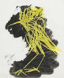 Noh, Japan by Sidney Nolan, 1957, mixed media on paper, sold Sep 2020