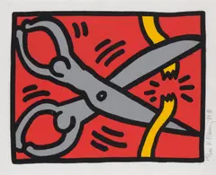 Keith Haring, Pop Shop III Scissors, 1989, screenprint 115/200