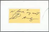 Andy Warhol, Cheque 'H, I love my coat, Andy', ink on bank cheque