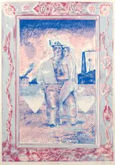 Juan Davila, The Field, 1988, screenprint 16/30