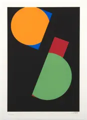 Anna Beothy-Steiner, Entwürfe von 1929-1934, 1981 (Orange and Green), screenprint 63/100