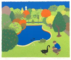Anne Graham, Botanic Gardens, 1989, screenprint 65/75