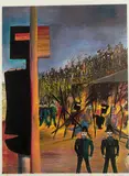 Sidney Nolan, Burning at Glenrowan (Ned Kelly series), 1970-71, screenprint A/P