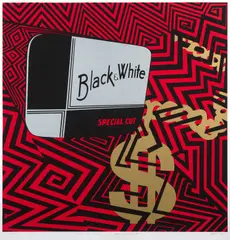 Brook Andrew, Black and White Special Cut, 2005, screenprint W/P 1/2