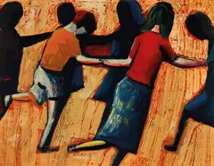 Charles Blackman, Children Dancing c1958-60, c1958-60, oil on board
