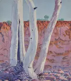 Rex Battarbee, Ghost Gum, Ormiston Gorge 1945, 1945, watercolour on paper