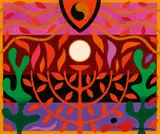 John Coburn, Tree of Life II (Maquette for Tapestry) 1974, 1974, gouache on paper