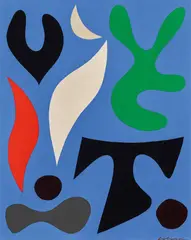 John Coburn, Celebration Blue 1974, 1974, synthetic polymer paint on canvas on board
